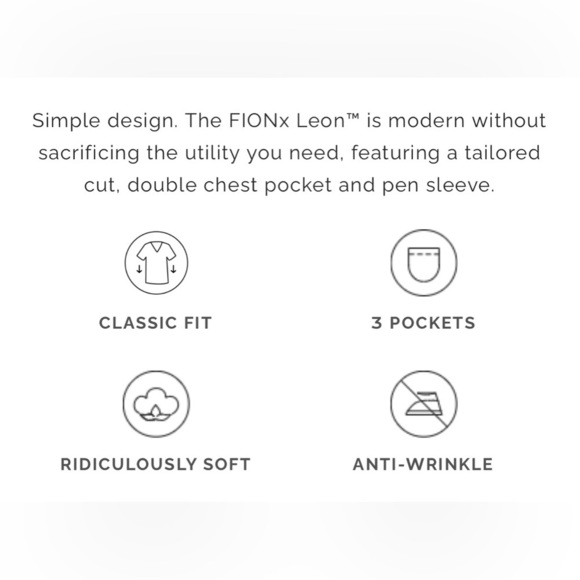 NWOT FIGS Leon Three-Pocket Scrub Top Sz L - Picture 12 of 12